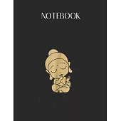 Notebook: Let That Shit Go Buddha Buddhist Funny Yoga Lovely Composition Notes Notebook for Work Marble Size College Rule Lined