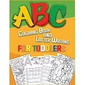 ABC Coloring Book and Latter Writing for toddlers: High-quality black&white Animal Alphabet coloring book for kids, Big and simple illustrations