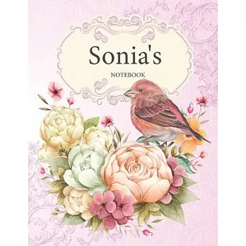 Sonia’’s Notebook: Premium Personalized Ruled Notebooks Journals for Women and Teen Girls