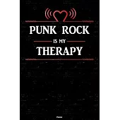 Punk Rock is my Therapy Planner: Punk Rock Heart Speaker Music Calendar 2020 - 6 x 9 inch 120 pages gift