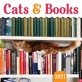 Cats & Books 2021 Wall Calendar