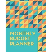 Monthly Budget Planner Colorful Cover Design Large Print: Bill Payment Checklist and Bill Payments Tracker Organizer Planner Log Book with Expense Tra
