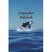 Composition Notebook: With a Blue Cover and Orca that Gives hope