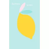 Agenda 2020: 2020 Weekly Planner: Lemon Themed Calendar Notebook and Organizer