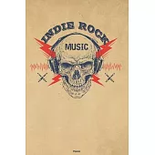 Indie Rock Music Planner: Skull with Headphones Indie Rock Music Calendar 2020 - 6 x 9 inch 120 pages gift