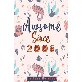 博客來-Awesome Since 2006 Pandicorn Notebook: Birthday Gift Soft & Fresh ...