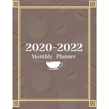 Monthly Planner for 2020/2022- Coffee Lovers 3-Year Planner Schedule Organizer- January 2020/December 2022 8.5＂x11＂ 130 pages Book 9: Large Cover Week