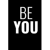 Be You: Black Paper Dot Grid Journal - Notebook - Planner 6x9 Inspirational and Motivational - For Use With Gel Pens - Reverse