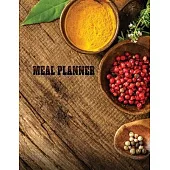 Low Vision Whole Food Plant Based Diet 52 Week Meal Planner: Large Print WFPB Diet Undated Blank Weekly Planner and Shopping List