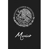 Mexico: National Seal Black and White 120 Page Lined Note Book