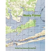 Weekly Planner: Perdido Pass, Alabama/Florida (1944): Vintage Topo Map Cover