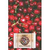 Weekly Meal Planner Shopping List and Recipes: Organizer for 40 Weeks - Fruits Collection - Cherries - 6
