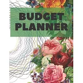 Budget Planner: Planner To Manage Your Money Floral Vintage Stripes Daily Spending Tracker Business Money Personal Organiser Finance J