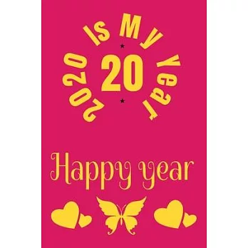 2020 Is My Year: 6x9 Blank Lined Notebook / Journal (Cocktail, Red Cover) - Inspirational 2020 New Year’’s Resolution Gift Paperback - D