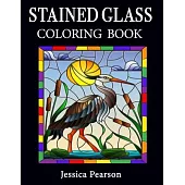 Stained Glass Coloring Book: A beautiful stained glass coloring book with Floral, Animal and Bird designs
