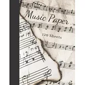 Music Paper: 120 Sheets