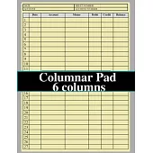 Columnar Pad 6 Columns: expense account ledger, idealy sized:8.5x11,120 pages,6 columns and 28 ligne