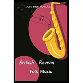 British Revival Folk Music Music Sheet: Lined N
