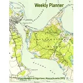 Weekly Planner: Chappaquiddick & Edgartown, Massachusetts (1951): Vintage Topo Map Cover