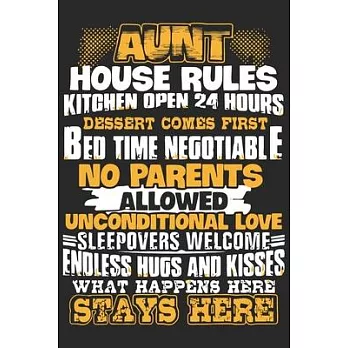 Aunt house rules kitchen open 24 hours dessert comes first bed time negotiable no parents allowed unconditional: Love of significant between Aunt and