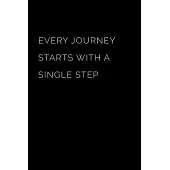 Every Journey Starts With a Single Step: Black Paper Dot Grid Journal - Notebook - Planner 6x9 Inspirational and Motivational - For Use With Gel Pens