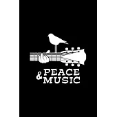 Peace & Music 120 Pages DINA5: Music Album Review Notebook Journal Book For Your Favourite Albumer