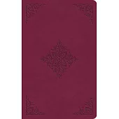 ESV Value Thinline Bible (Trutone, Raspberry, Fleur-De-Lis Design)