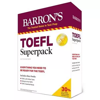 TOEFL IBT Superpack: 3 Books + Practice Tests + Audio Online