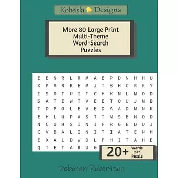 More 80 Large Print Multi-Theme Word-Search Puzzles: Challenging Word Searches To Exercise The Mind
