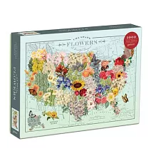 Wendy Gold USA State Flowers 1000 Piece Puzzle