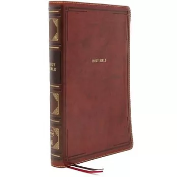 Nkjv, Reference Bible, Center-Column Giant Print, Leathersoft, Brown, Red Letter Edition, Thumb Indexed, Comfort Print: Holy Bible, New King James Ver