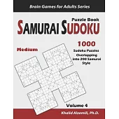 Samurai Sudoku Puzzle Book: 1000 Medium Sudoku Puzzles Overlapping into 200 Samurai Style