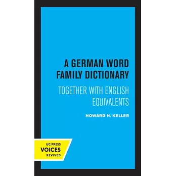 A German Word Family Dictionary: Together with English Equivalents