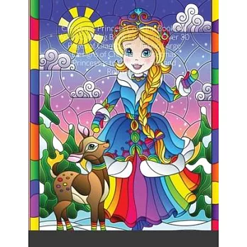 Christmas Princess Coloring Book: An Adult Coloring Book Featuring Over 30 Pages of Giant Super Jumbo Large Designs of Charming Christmas Princesses t