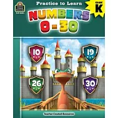 Practice to Learn: Numbers 0-30 (Gr. K)