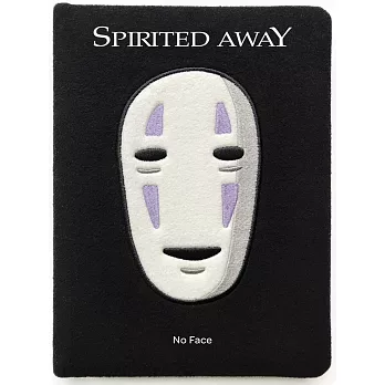 神隱少女：無臉男毛茸茸刺繡筆記本Spirited Away: No Face Plush Journal
