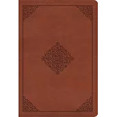 ESV Large Print Compact Bible (Trutone, Terracotta, Ornament Design)