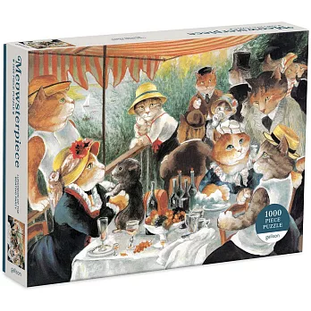 Luncheon of the Boating Party Meowsterpiece of Western Art 1000 Piece Puzzle