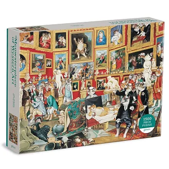 《喵菲茲的講壇》曠世貓作拼圖1500片Tribuna of the Uffizi Meowsterpiece of Western Art 1500 Piece Jigsaw Puzzle
