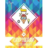 Cryptogram Puzzles for Adults: 500 Large Print Cryptograms to Sharpen Your Mind - Cryptogram Puzzle Books