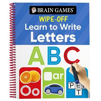 博客來-Brain Games Wipe-Off Learn to Write: Letters (Kids Ages 3 to 6)
