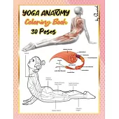 Yoga anatomy coloring book: An Adult coloring book with 30 yoga poses - Anatomy yoga book