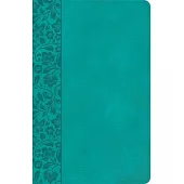 NASB Large Print Personal Size Reference Bible, Teal Leathertouch, Indexed