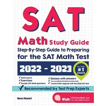 博客來-SAT Math Study Guide: Step-By-Step Guide to Preparing for the SAT ...