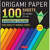 Origami Paper 100 Sheets Rainbow Colors 8 1/4 (21 CM): High Quality Double-Sided Origami Sheets Printed with 12 Different Color Combinations (Instruct
