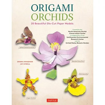 Origami Orchids Kit: Die-Cut Paper Flowers with Display Stands (20 Unique Models)