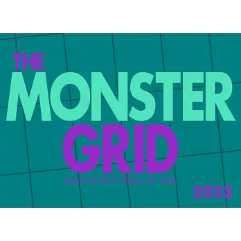 2023 Monster Grid Large Format Wall Calendar