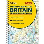 2023 Collins Essential Road Atlas Britain and Northern Ireland: A4 Spiral