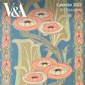 V&a: Art Nouveau Wall Calendar 2023 (Art Calendar)