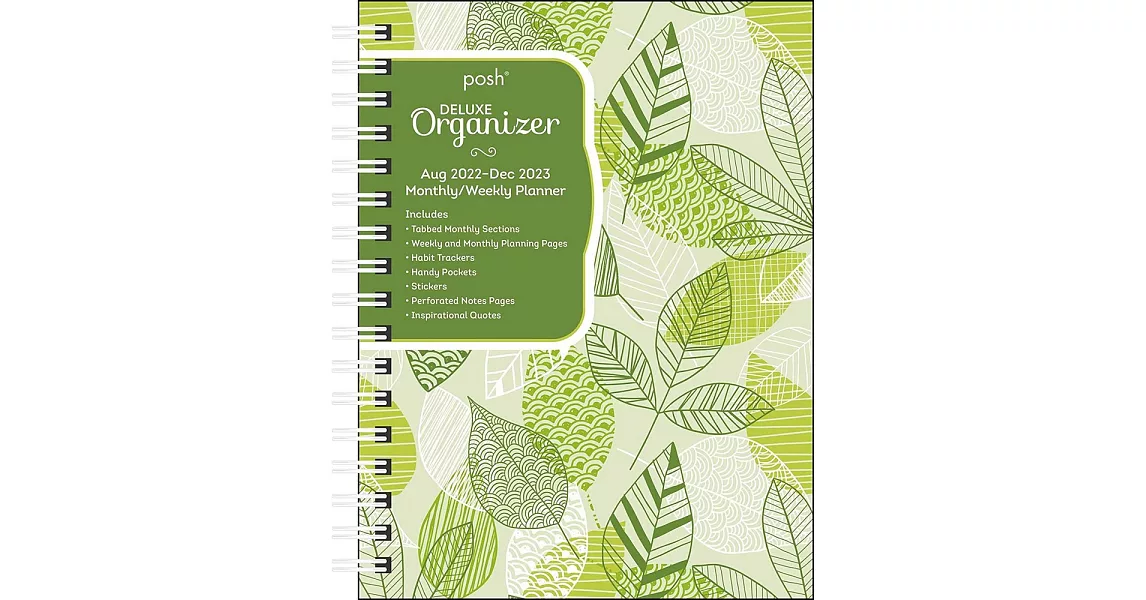 Posh: Deluxe Organizer 17-Month 2022-2023 Monthly/Weekly Softcover Planner Calen: Leafy Green | 拾書所